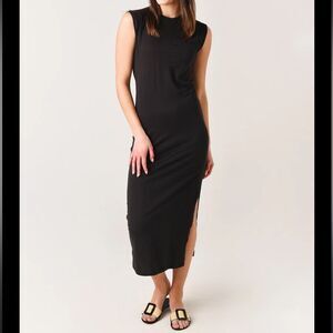 Frame Le Muscle Black Maxi Dress Small